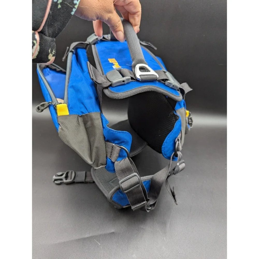 Mountainsmith K9 Size Small Dog Backpack Harness Blue Saddle Bags Very Clean